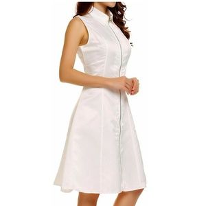 *SOLD* White collared dress